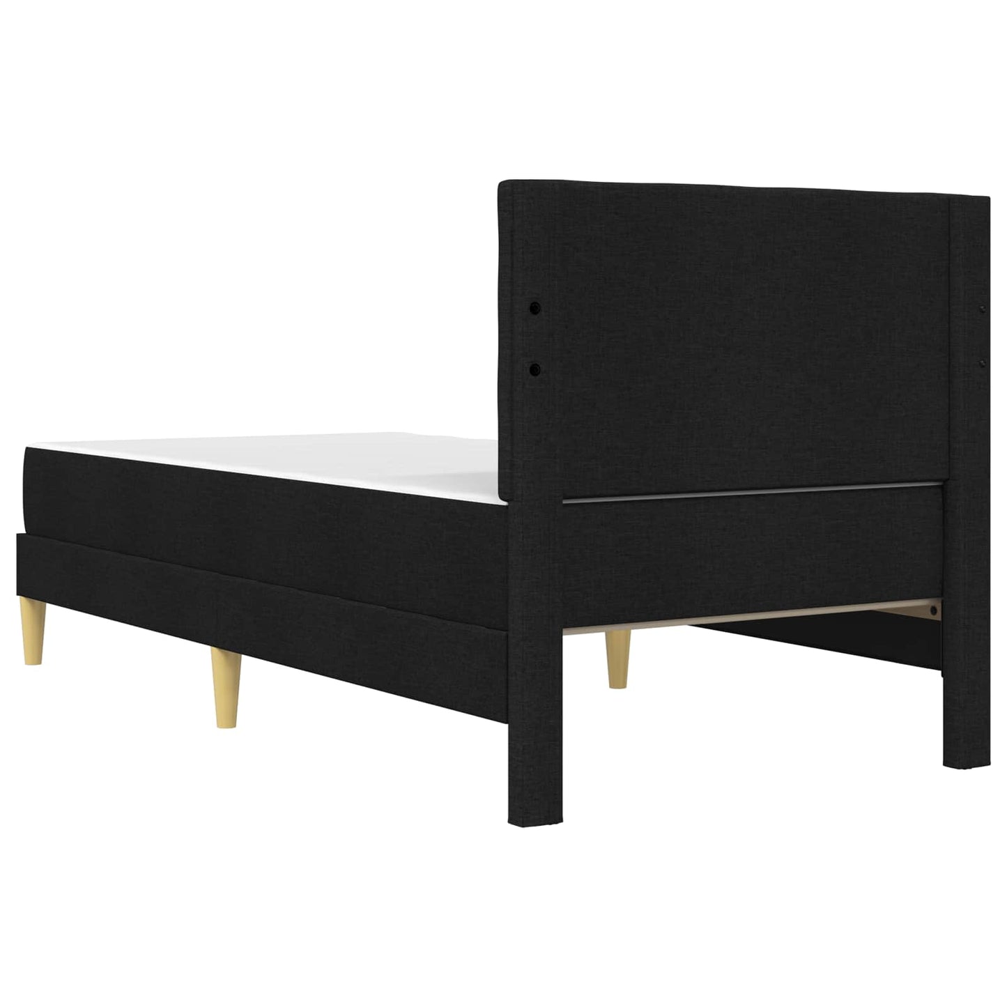 vidaXL Σκελετός κρεβατιού με στρώμα Μαύρο 90 x 190 cm ύφασμα