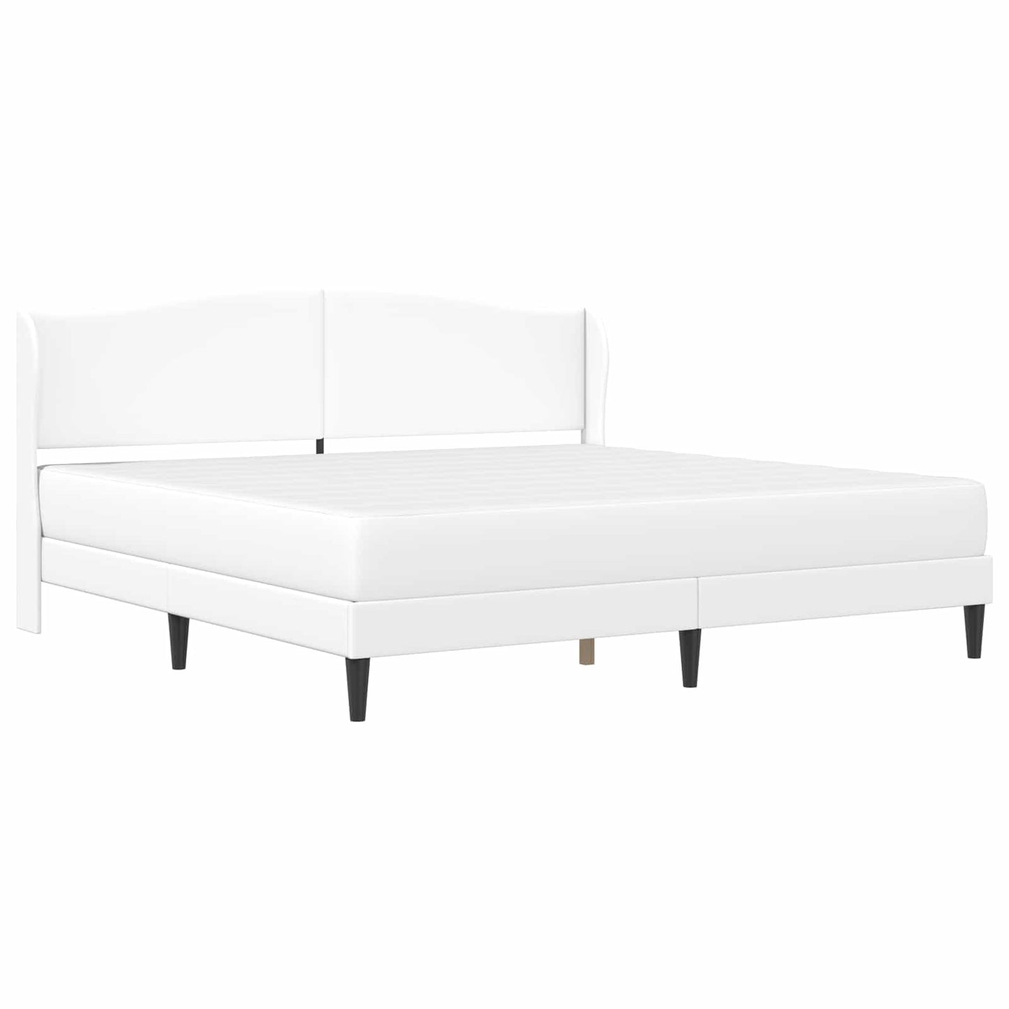 vidaXL Σκελετός Κρεβατιού με κεφαλάρι Λευκό 180 x 200 cm Τεχνητό Δέρμα