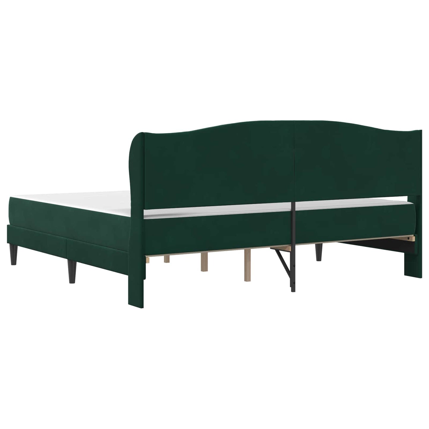vidaXL Σκελετός Κρεβατιού με κεφαλάρι Μαύρο 180 x 200 cm Βελούδο