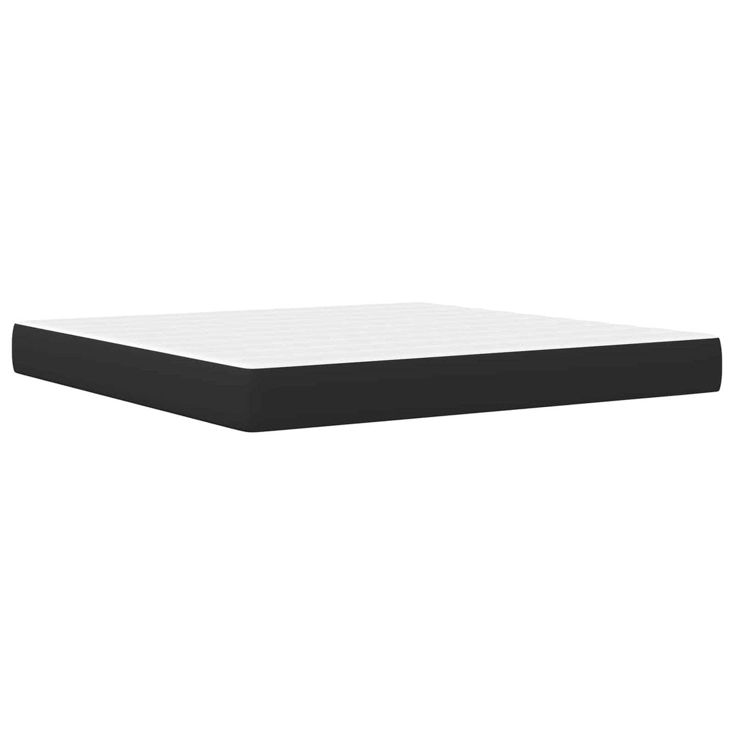 vidaXL Σκελετός Κρεβατιού με κεφαλάρι Μαύρο 180 x 200 cm Τεχνητό Δέρμα