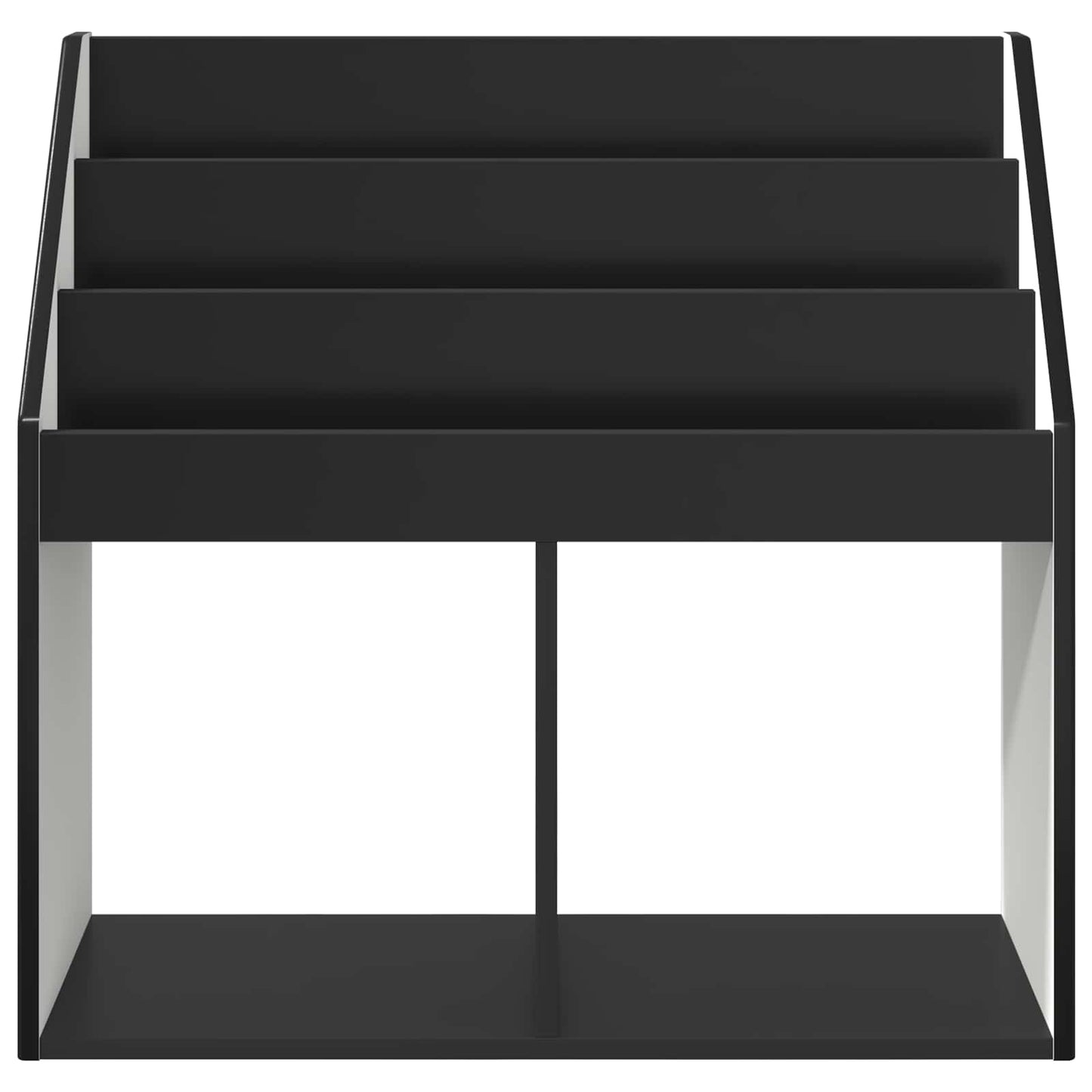 vidaXL Βιβλιοθήκη Παιδιών Μαύρο 72,5 x 29,5 x 69 εκ Επεξεργασμένο ξύλο