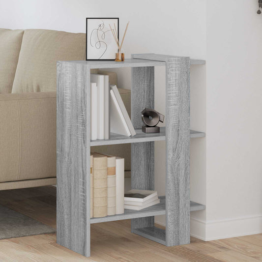 vidaXL Ράφι Βιβλίων Γκρίζο Σονομα 52 x 25 x 71,5 εκ Επεξεργασμένο ξύλο