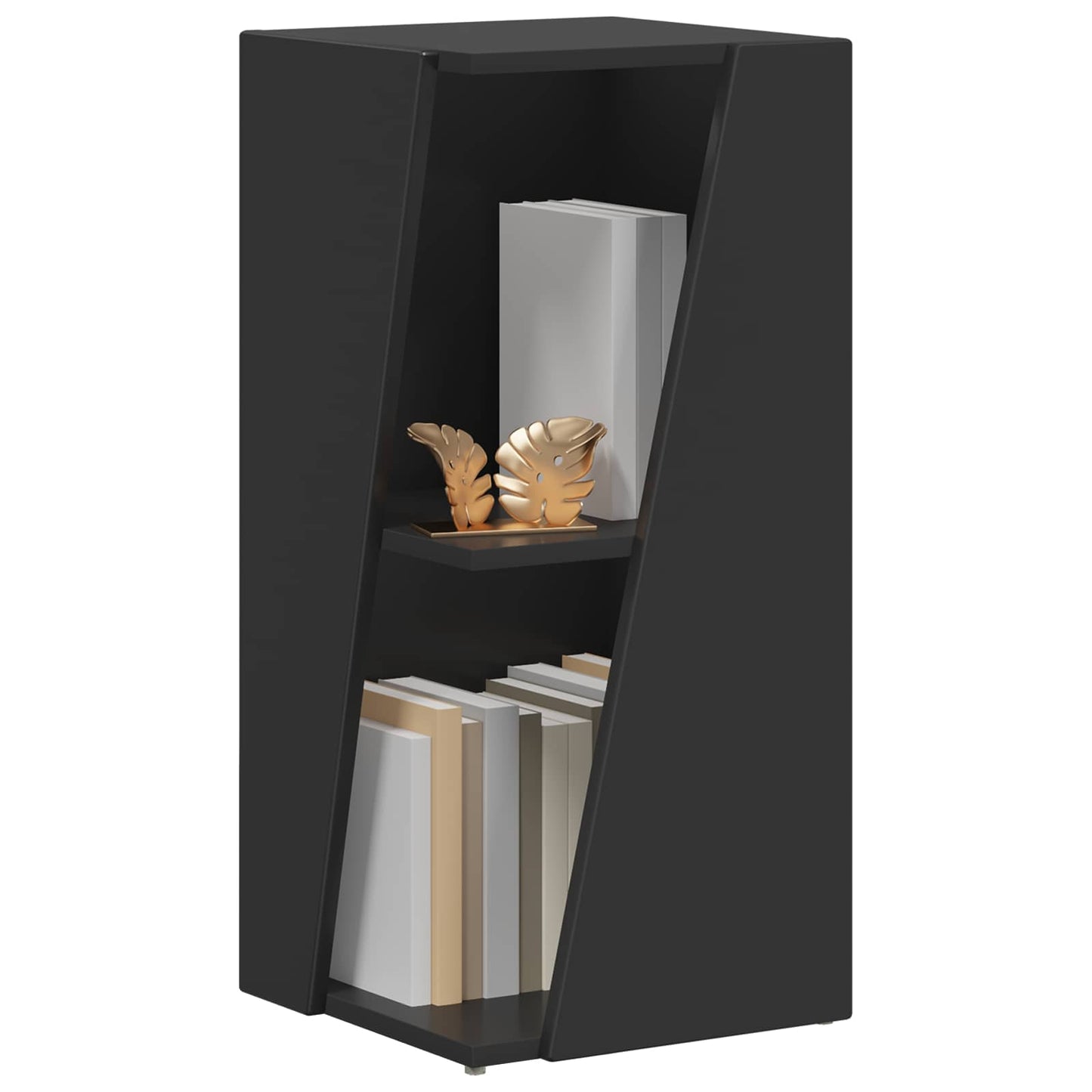 vidaXL Πλευρικό Ράφι Μαύρο 33 x 32 x 70,5 εκ Επεξεργασμένο ξύλο