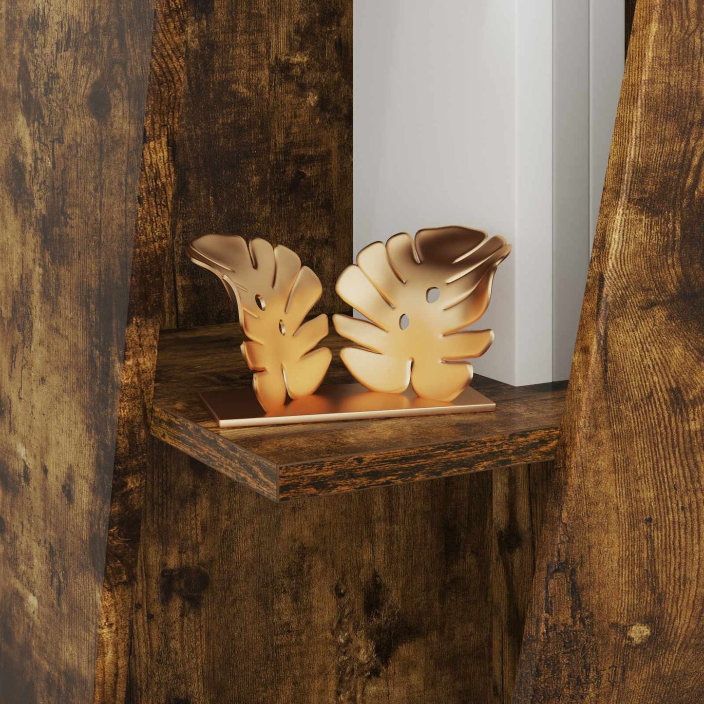 vidaXL Πλευρικό Ράφι Καπνιστό Δρύς 33 x 32 x 70,5 εκ