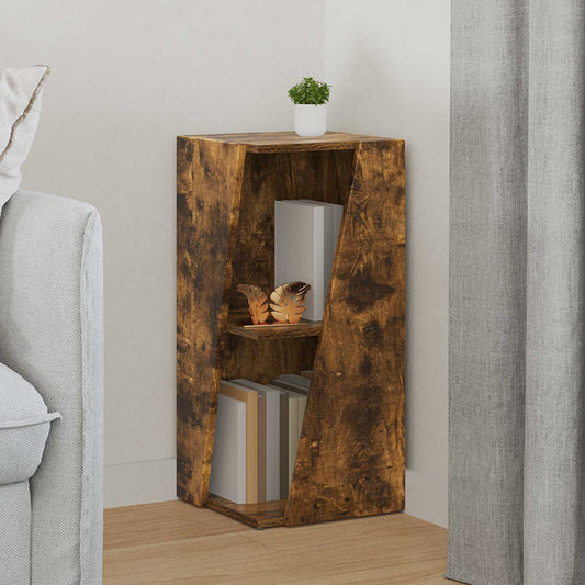 vidaXL Πλευρικό Ράφι Καπνιστό Δρύς 33 x 32 x 70,5 εκ