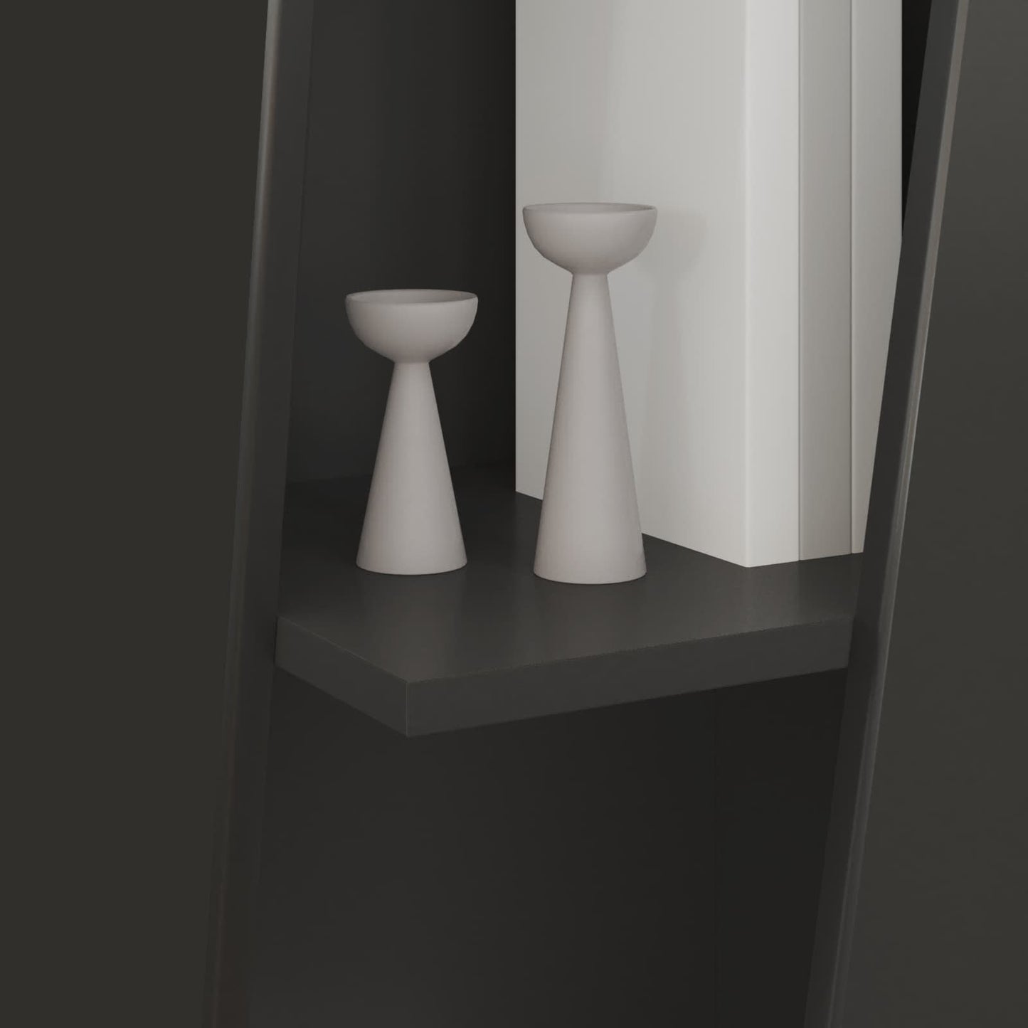 vidaXL Πλευρικό Ράφι Μαύρο 33 x 32 x 100,5 εκ Επεξεργασμένο ξύλο