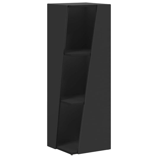vidaXL Πλευρικό Ράφι Μαύρο 33 x 32 x 100,5 εκ Επεξεργασμένο ξύλο