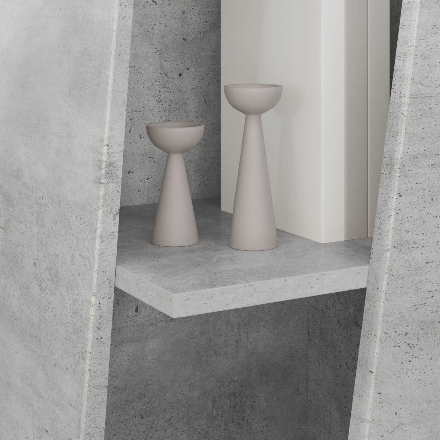 vidaXL Πλευρικό Ράφι Σκυρόδεμα Γκρι 33 x 32 x 100,5 εκ