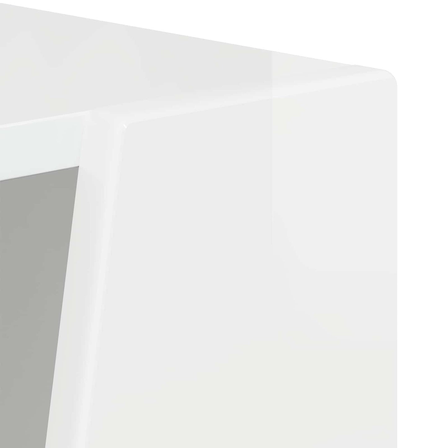 vidaXL Πλευρικό Ράφι Υψηλής γυαλάδας λευκό 33 x 32 x 100,5 εκ.