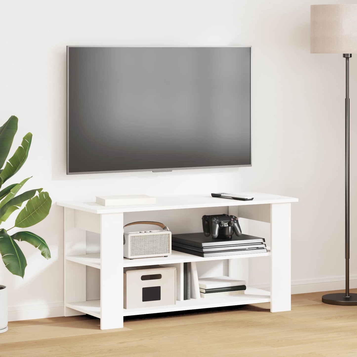 vidaXL Βάση τηλεόρασης Λευκό 100 x 40 x 50 cm