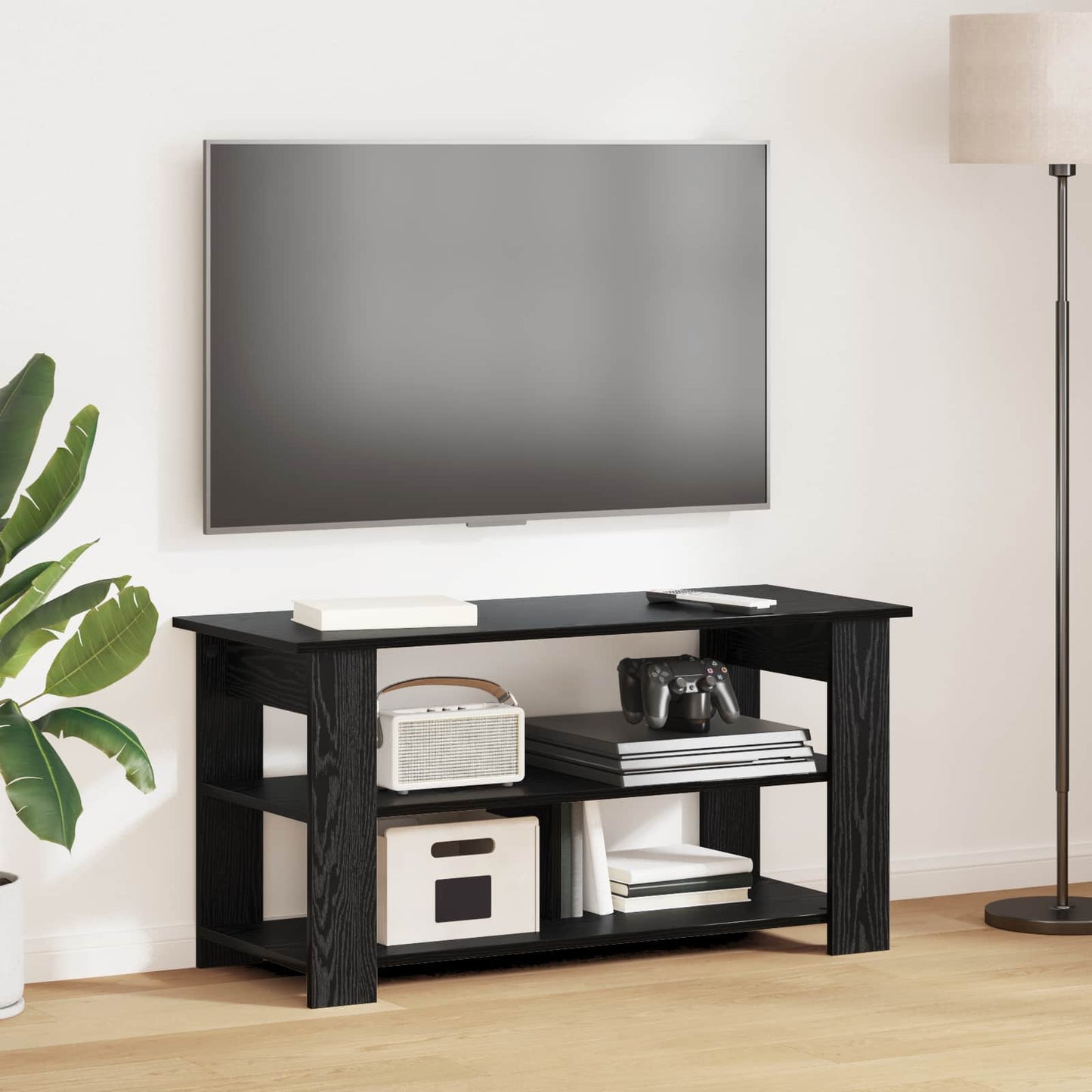 vidaXL Βάση τηλεόρασης Μαύρη Οξυά 100 x 40 x 50 cm