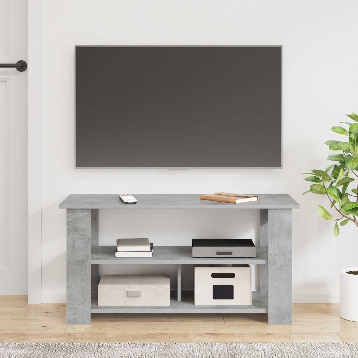 vidaXL Βάση τηλεόρασης Σκυρόδεμα Γκρι 100 x 40 x 50 cm