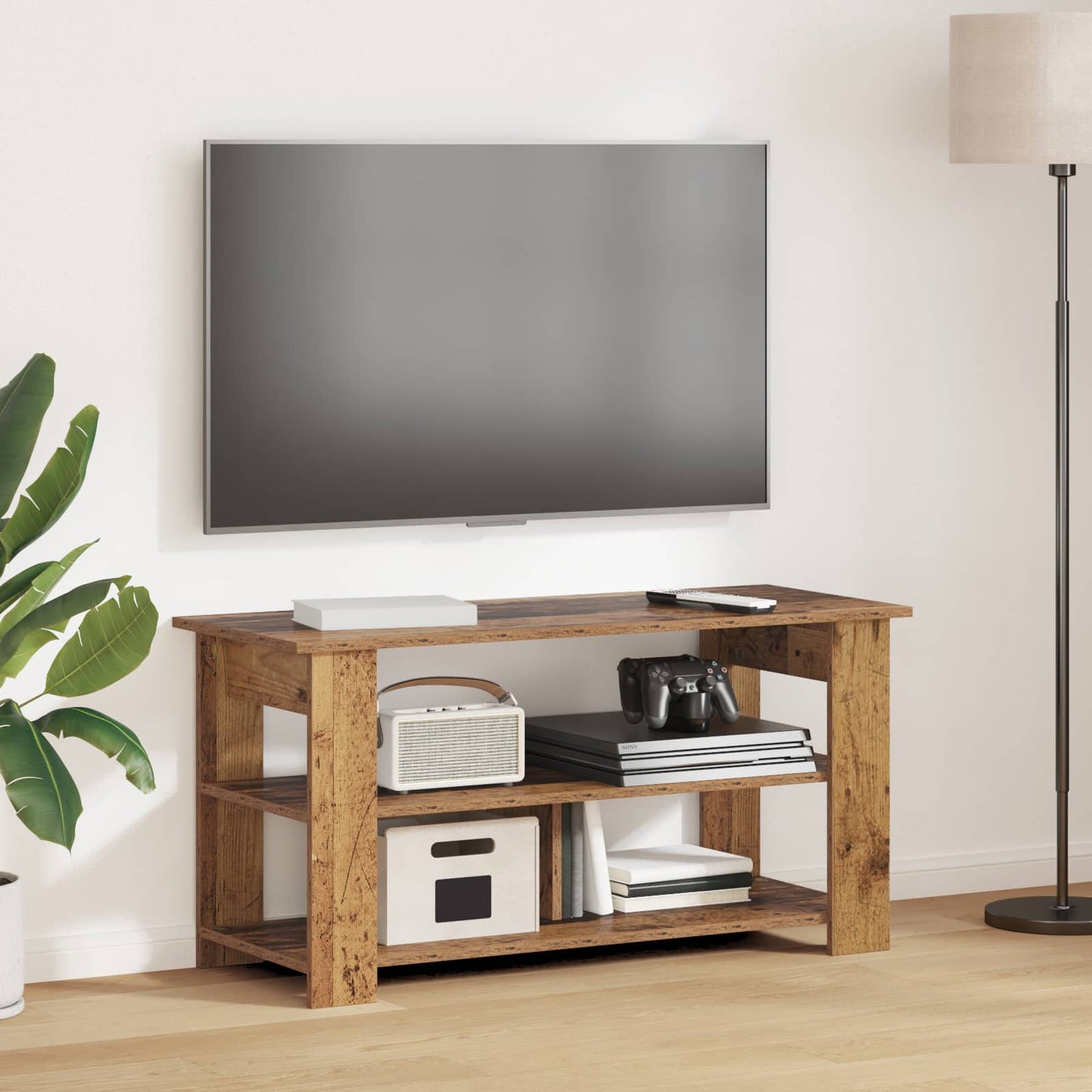 vidaXL Βάση τηλεόρασης Παλιό ξύλο 100 x 40 x 50 cm