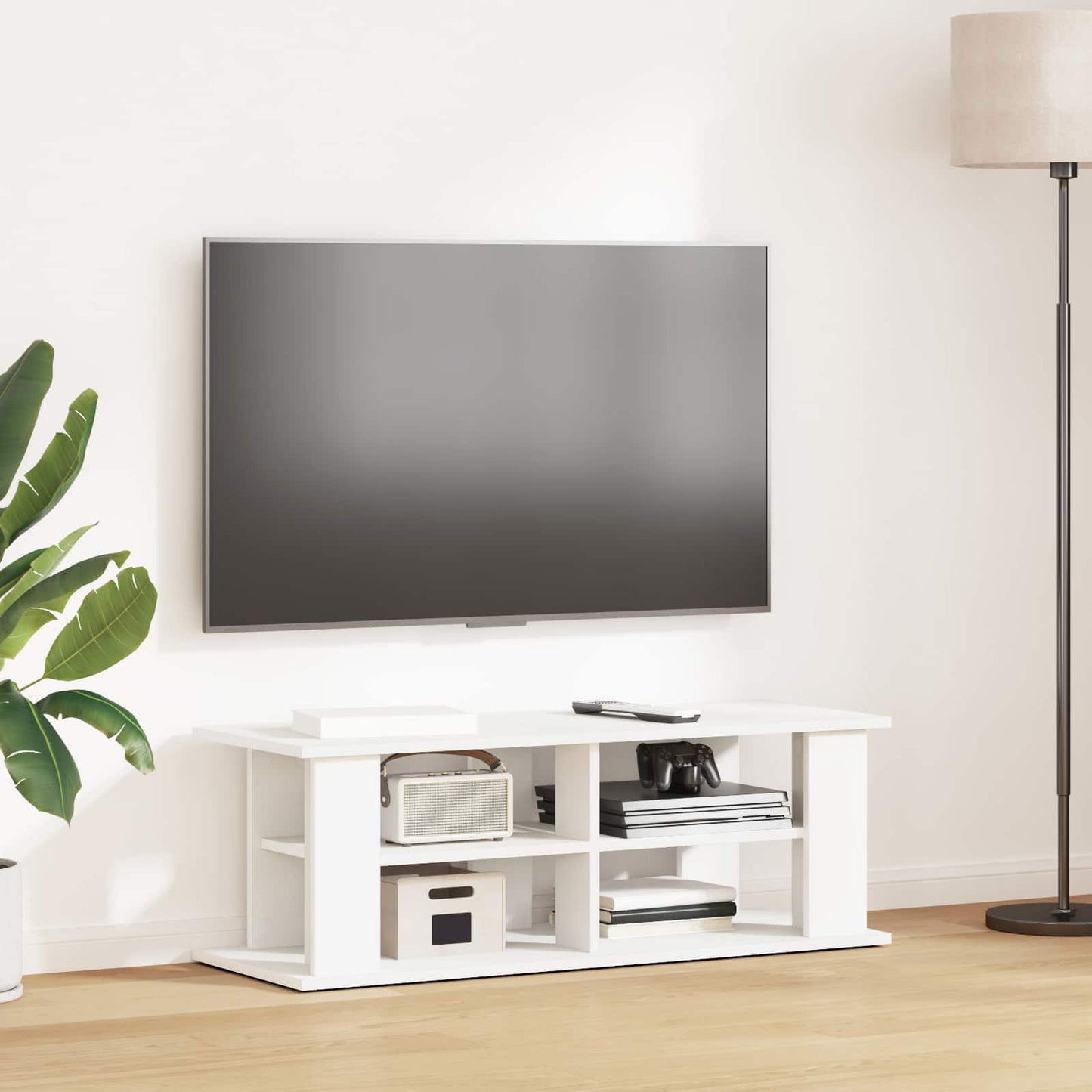 vidaXL Βάση τηλεόρασης Λευκό 96 x 35 x 33,5 εκ