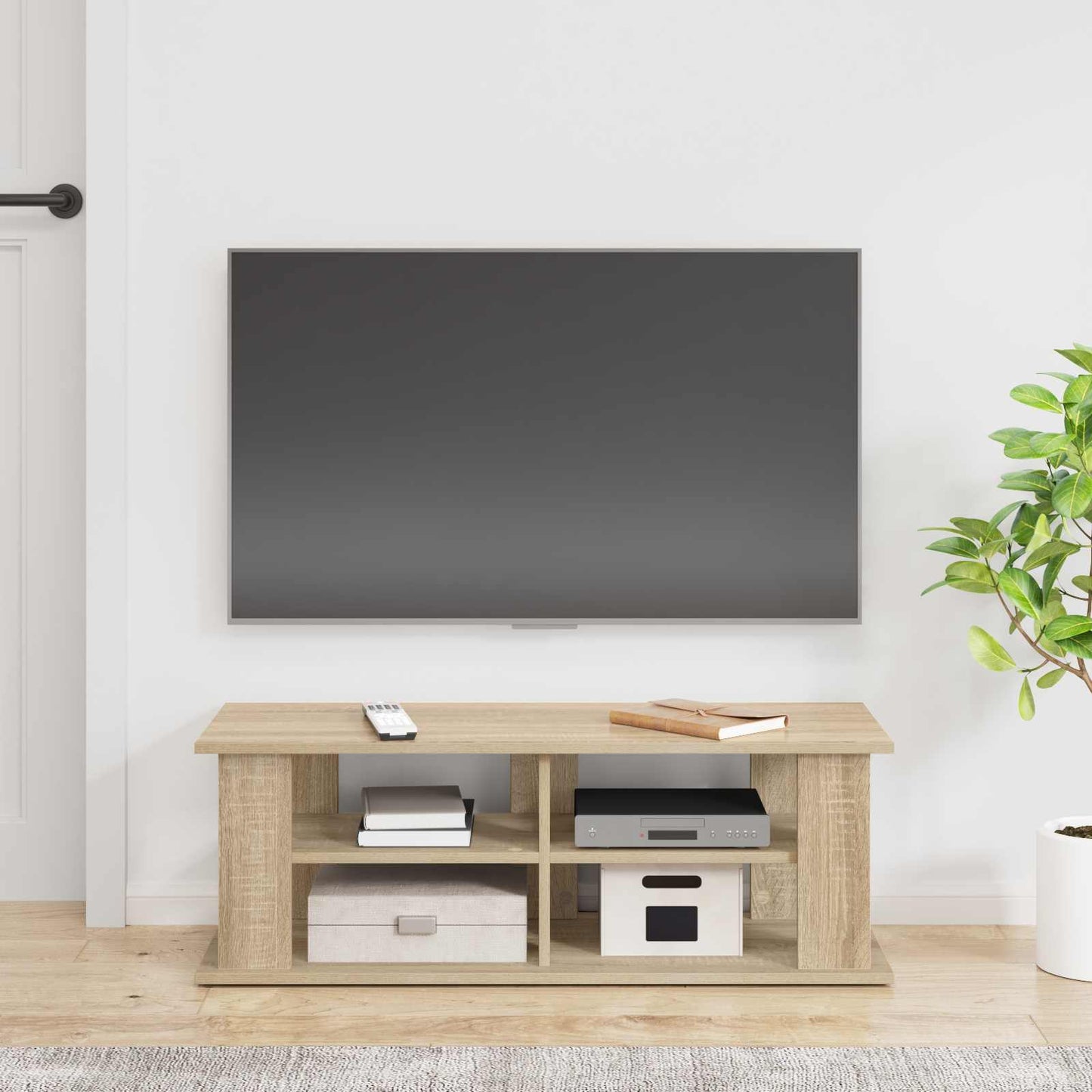 vidaXL Βάση τηλεόρασης Δρύς Sonoma 96 x 35 x 33,5 εκ