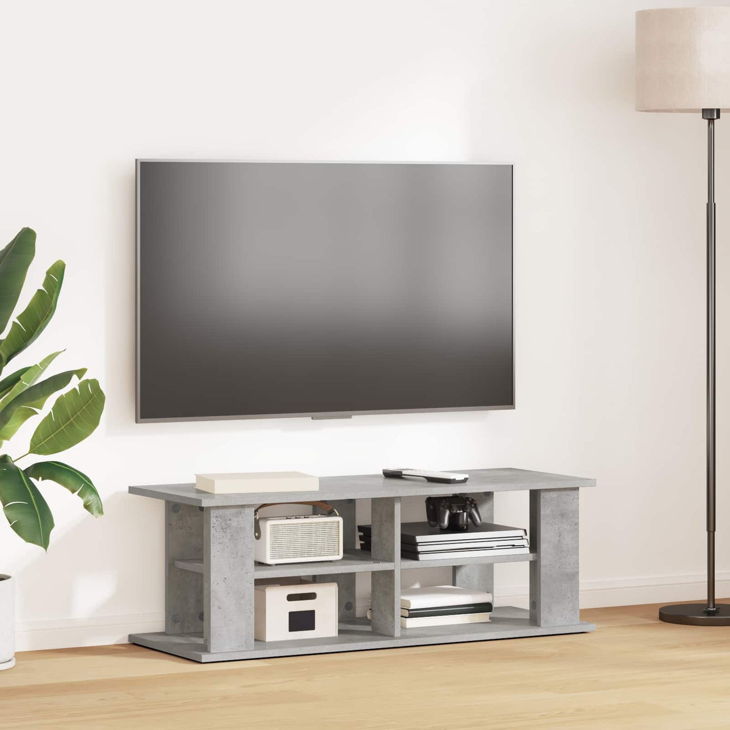 vidaXL Βάση τηλεόρασης Σκυρόδεμα Γκρι 96 x 35 x 33,5 εκ