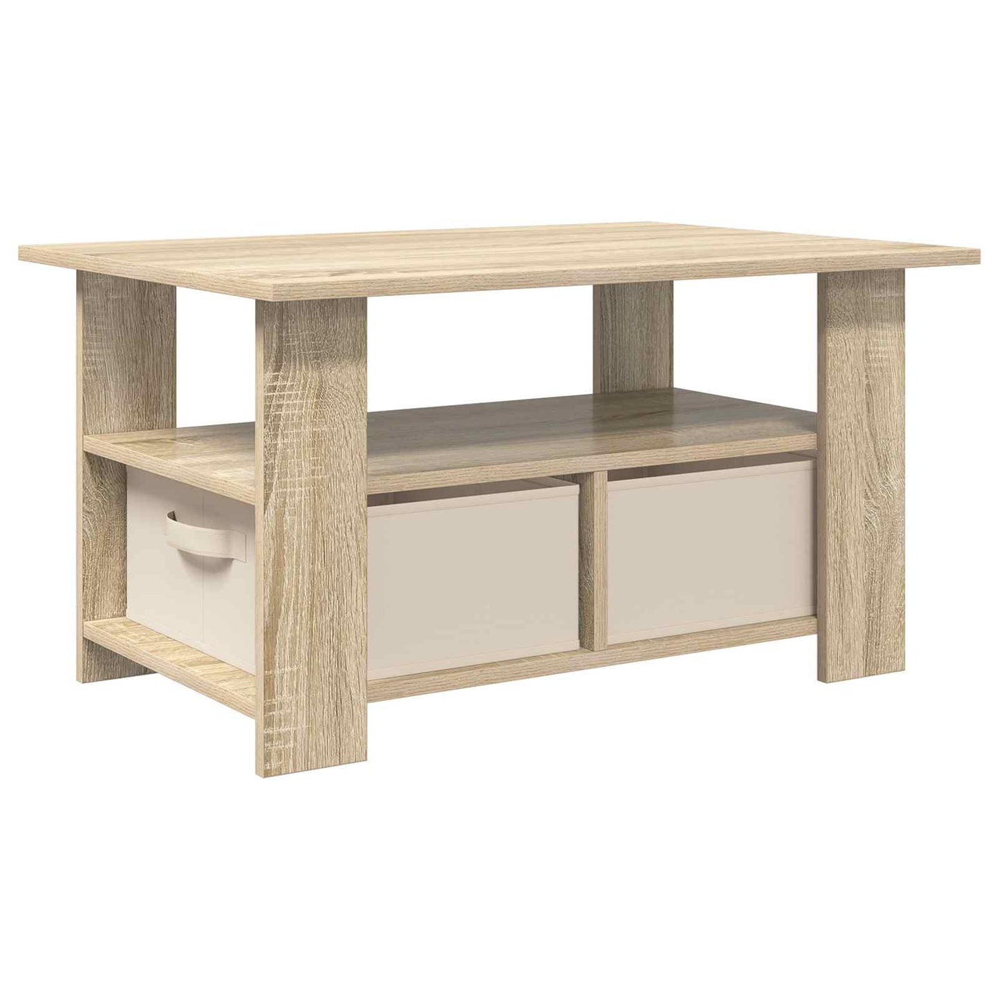 vidaXL Τραπεζάκι σαλονιού με συρτάρι Δρύς Sonoma 77 x 55 x 42 εκ.