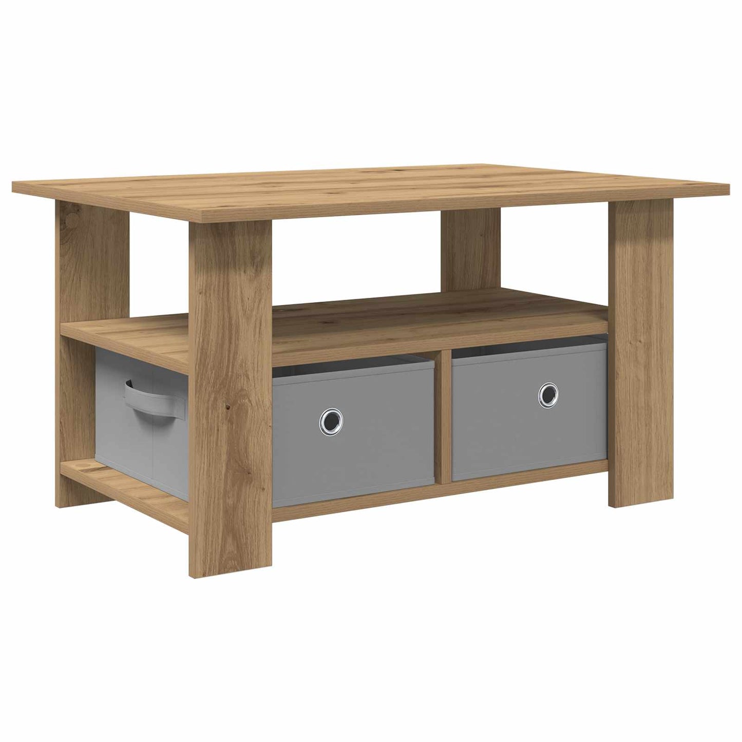 vidaXL Τραπεζάκι σαλονιού με συρτάρι Artisan Oak 77 x 55 x 42 εκ.