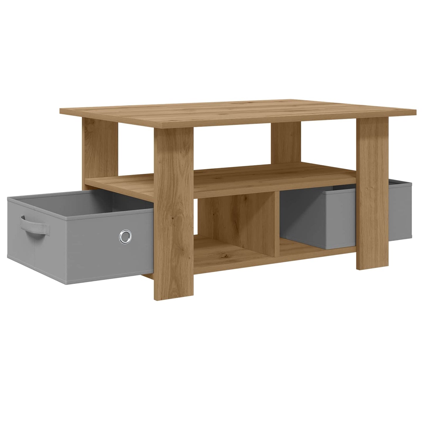 vidaXL Τραπεζάκι σαλονιού με συρτάρι Artisan Oak 77 x 55 x 42 εκ.