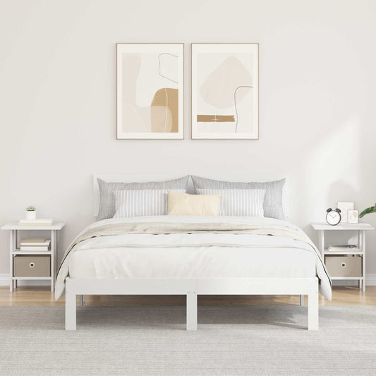 vidaXL Κομοδίνο 2 pcs Λευκό 41 x 40 x 45 εκ Επεξεργασμένο ξύλο