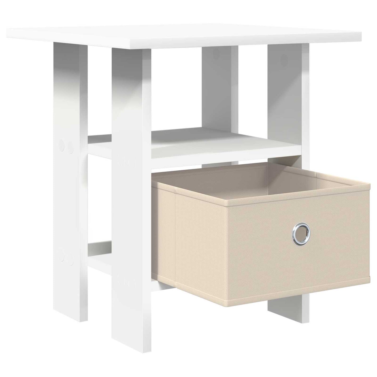 vidaXL Κομοδίνο 2 pcs Λευκό 41 x 40 x 45 εκ Επεξεργασμένο ξύλο