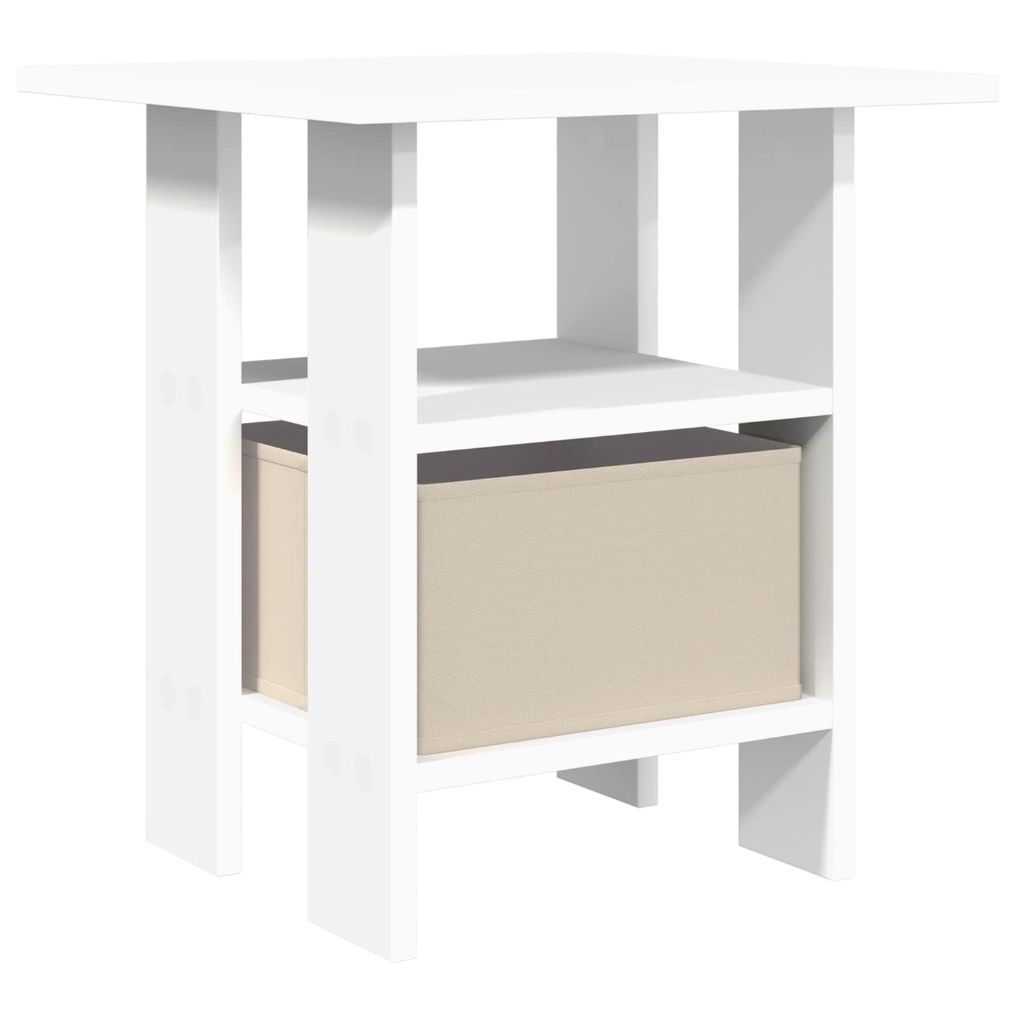vidaXL Κομοδίνο 2 pcs Λευκό 41 x 40 x 45 εκ Επεξεργασμένο ξύλο