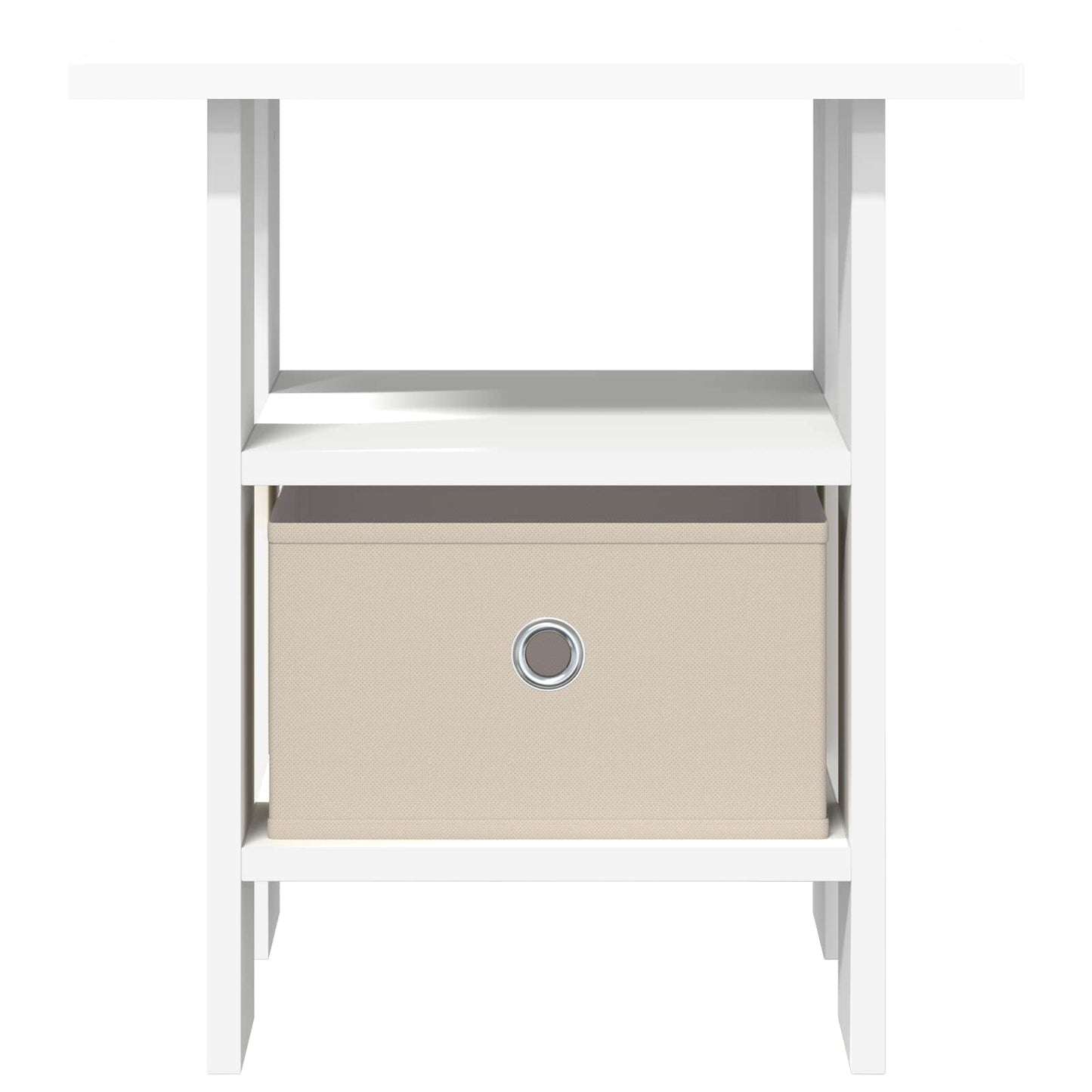 vidaXL Κομοδίνο 2 pcs Λευκό 41 x 40 x 45 εκ Επεξεργασμένο ξύλο