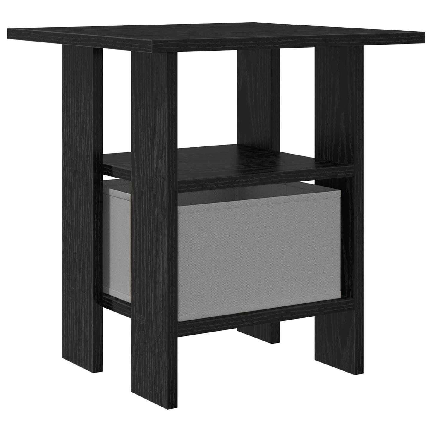 vidaXL Κομοδίνο Μαύρη Οξυά 41 x 40 x 45 εκ Επεξεργασμένο ξύλο