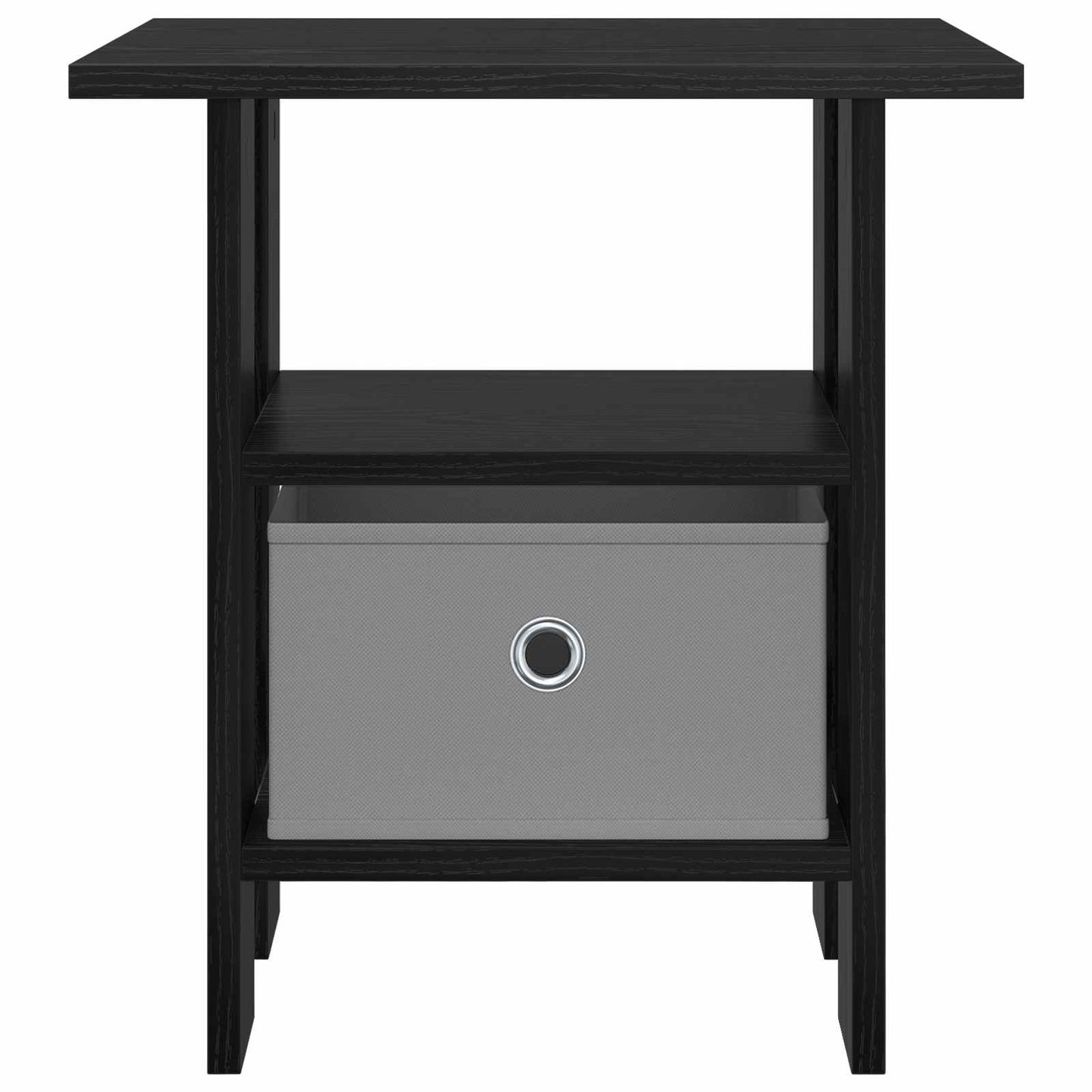 vidaXL Κομοδίνο Μαύρη Οξυά 41 x 40 x 45 εκ Επεξεργασμένο ξύλο