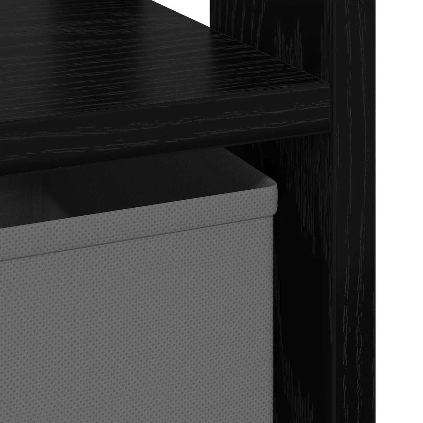 vidaXL Κομοδίνο 2 pcs Μαύρη Οξυά 41 x 40 x 45 εκ Επεξεργασμένο ξύλο