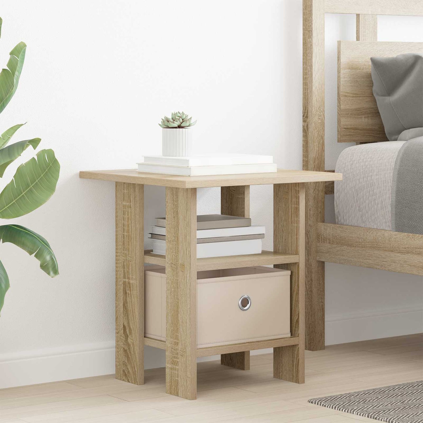 vidaXL Κομοδίνο Δρύς Sonoma 41 x 40 x 45 εκ Επεξεργασμένο ξύλο