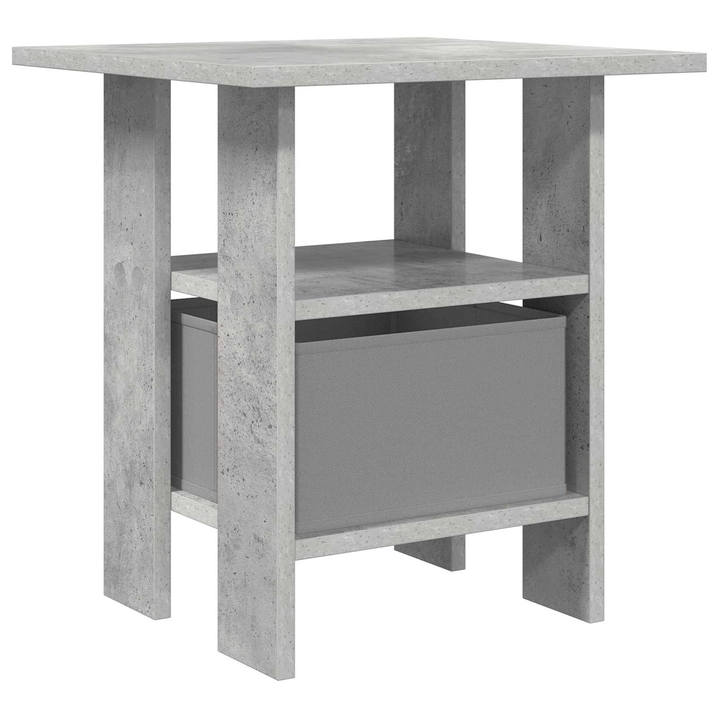 vidaXL Κομοδίνο Σκυρόδεμα Γκρι 41 x 40 x 45 εκ Επεξεργασμένο ξύλο