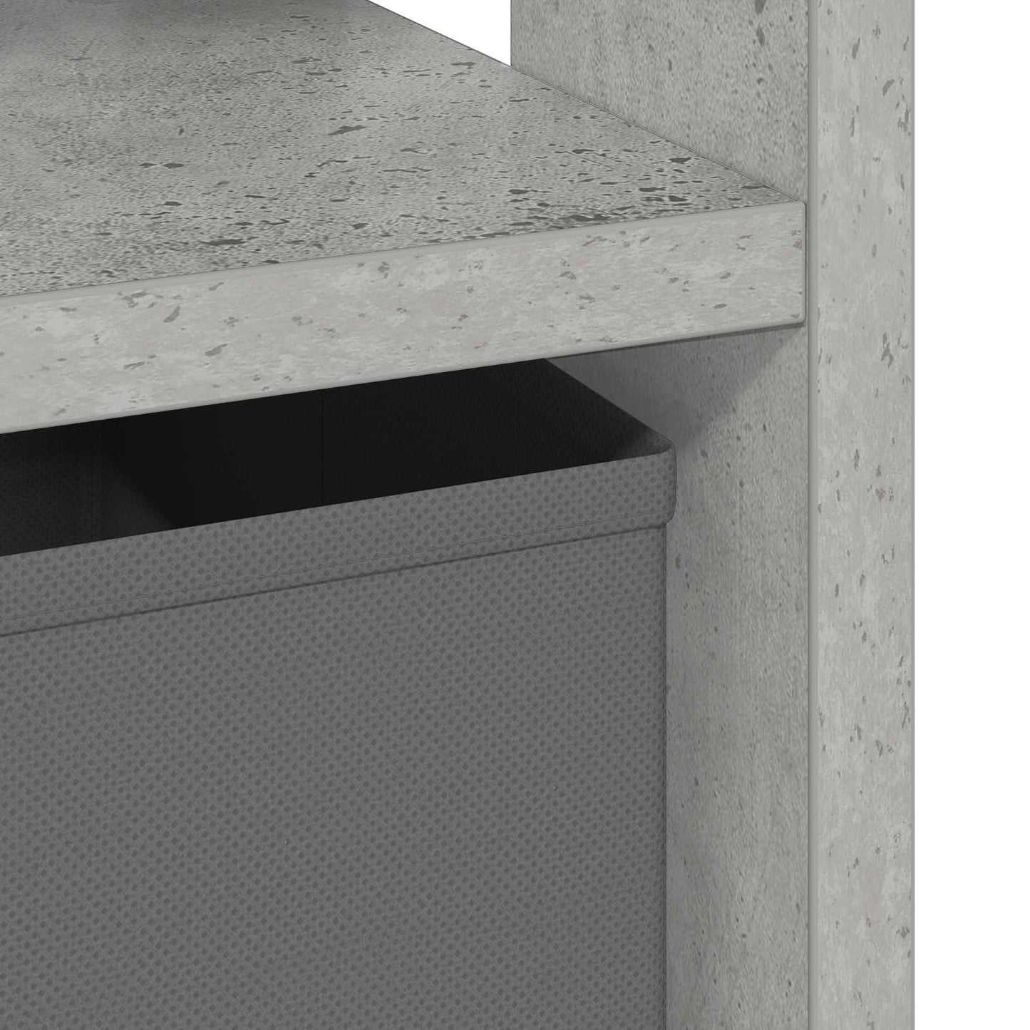 vidaXL Κομοδίνο με συρτάρι 2 pcs Σκυρόδεμα Γκρι 41 x 40 x 45 εκ