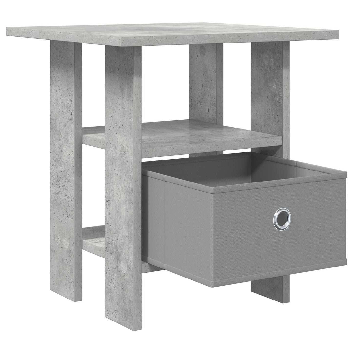 vidaXL Κομοδίνο με συρτάρι 2 pcs Σκυρόδεμα Γκρι 41 x 40 x 45 εκ