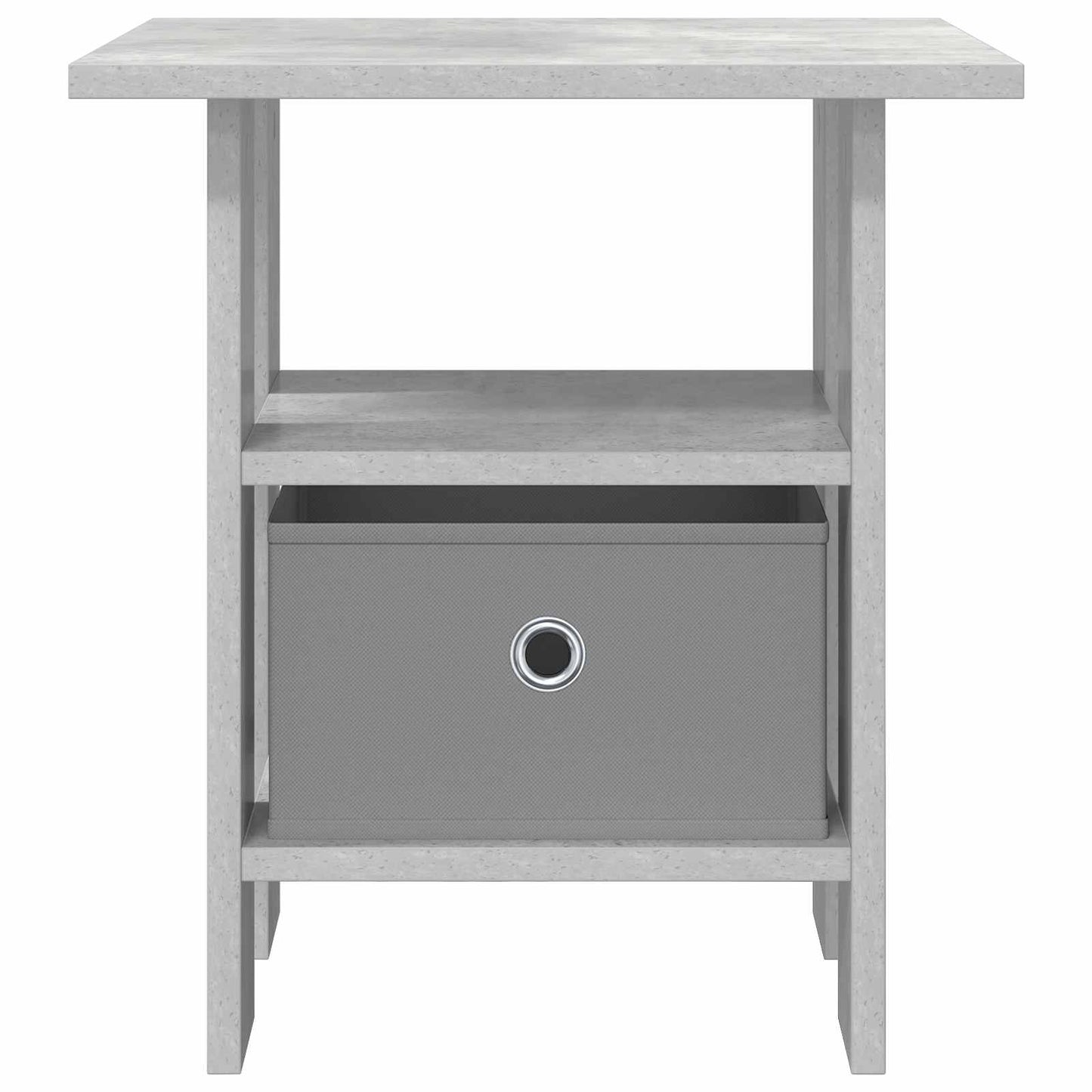 vidaXL Κομοδίνο με συρτάρι 2 pcs Σκυρόδεμα Γκρι 41 x 40 x 45 εκ