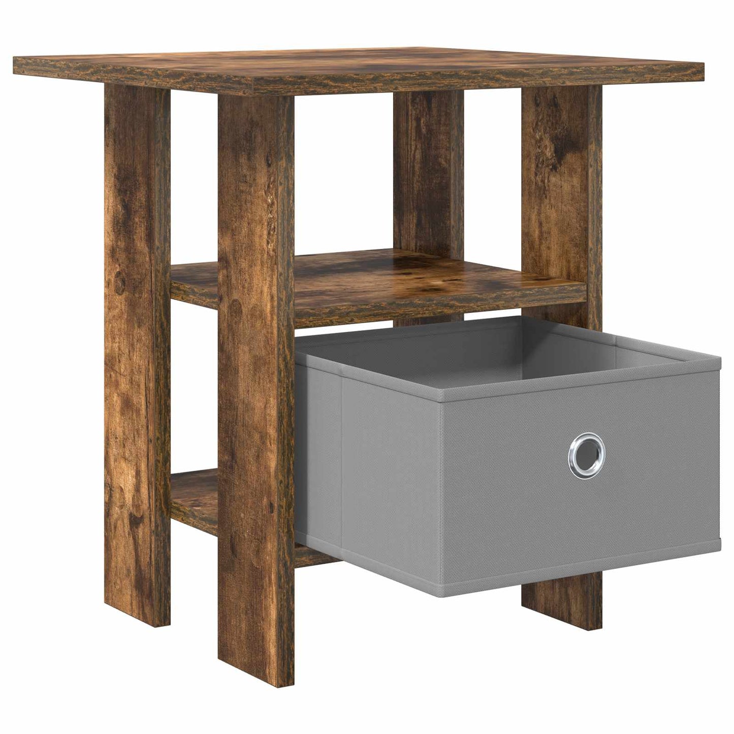 vidaXL Κομοδίνο Καπνιστό Δρύς 41 x 40 x 45 εκ Επεξεργασμένο ξύλο