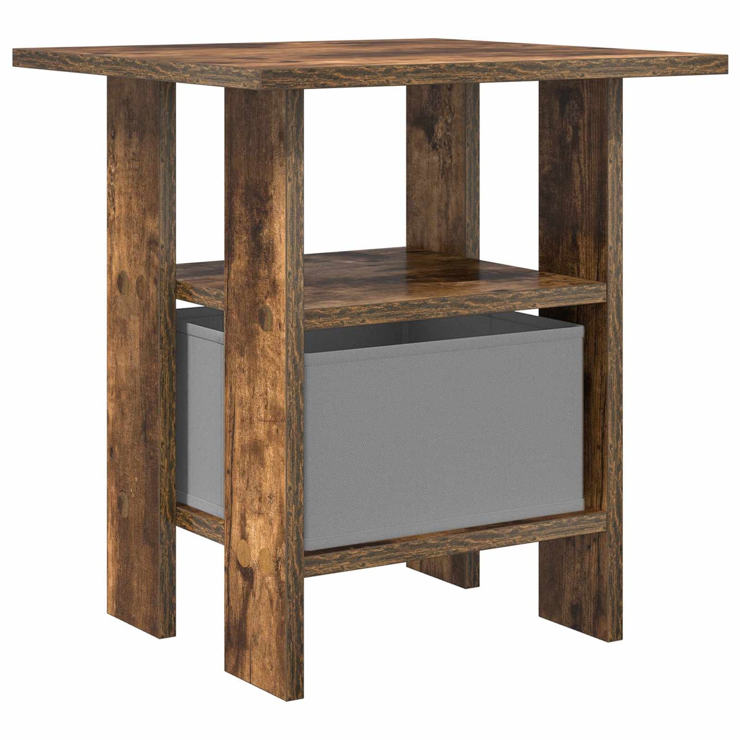 vidaXL Κομοδίνο Καπνιστό Δρύς 41 x 40 x 45 εκ Επεξεργασμένο ξύλο
