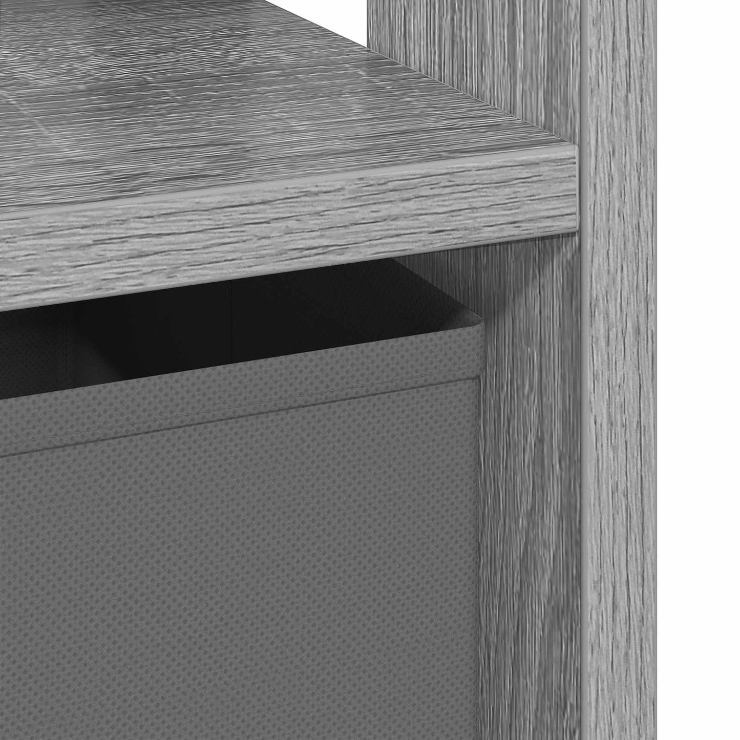 vidaXL Κομοδίνο Γκρίζο Σονομα 41 x 40 x 45 εκ Επεξεργασμένο ξύλο