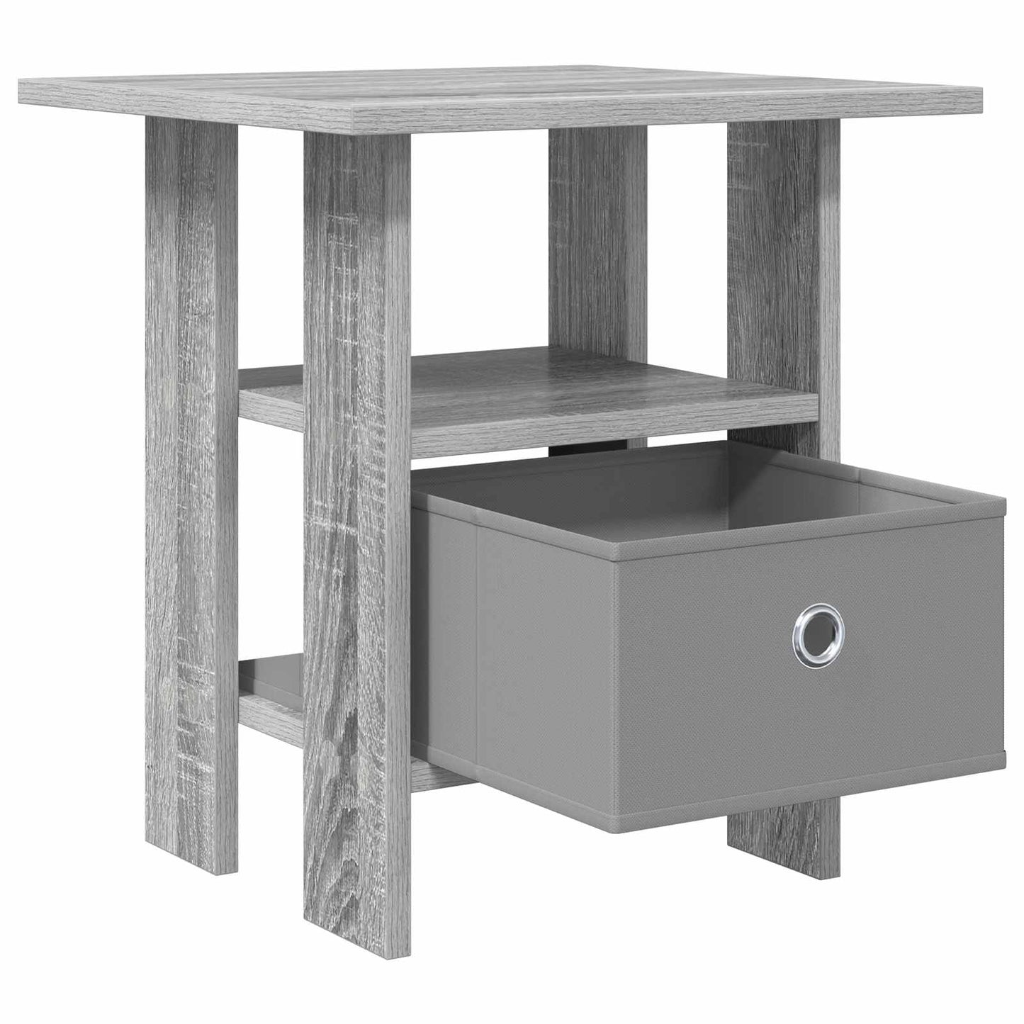 vidaXL Κομοδίνο 2 pcs Γκρίζο Σονομα 41 x 40 x 45 εκ Επεξεργασμένο ξύλο