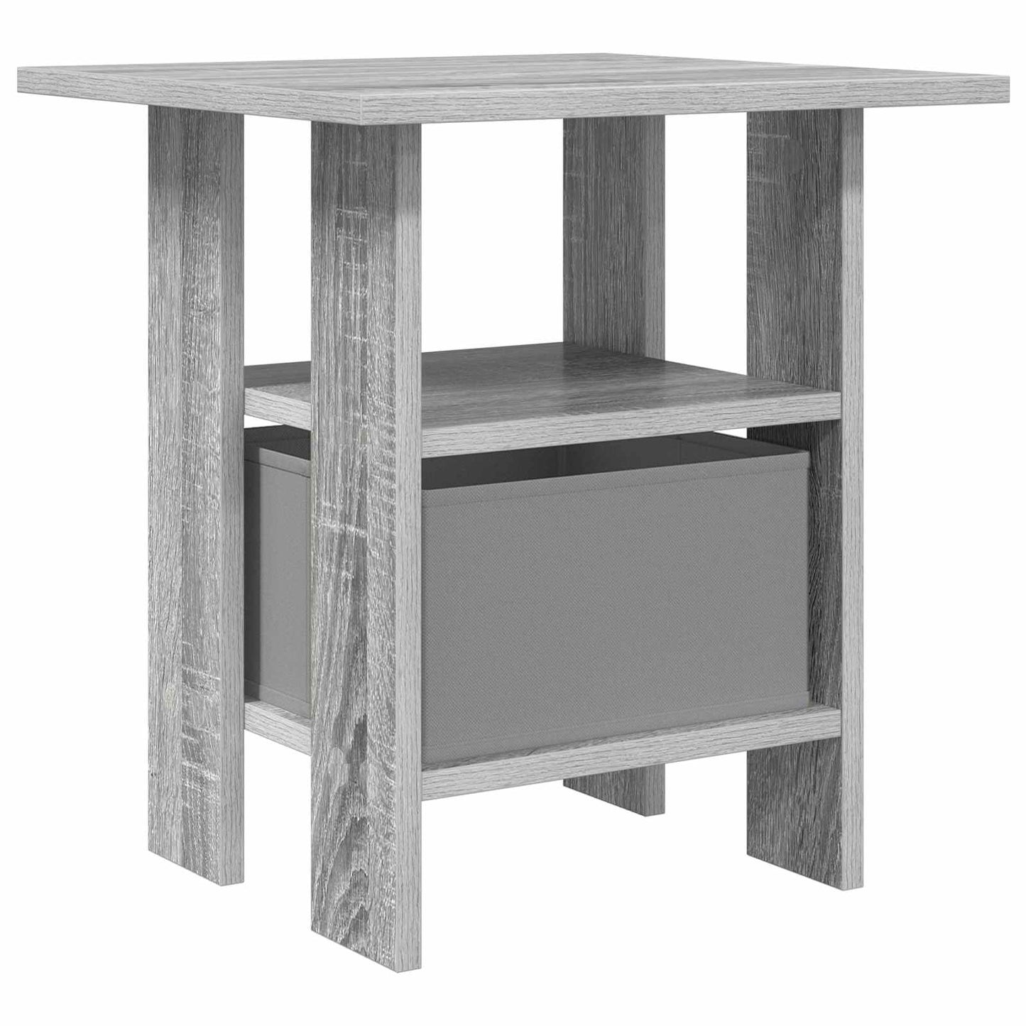vidaXL Κομοδίνο 2 pcs Γκρίζο Σονομα 41 x 40 x 45 εκ Επεξεργασμένο ξύλο