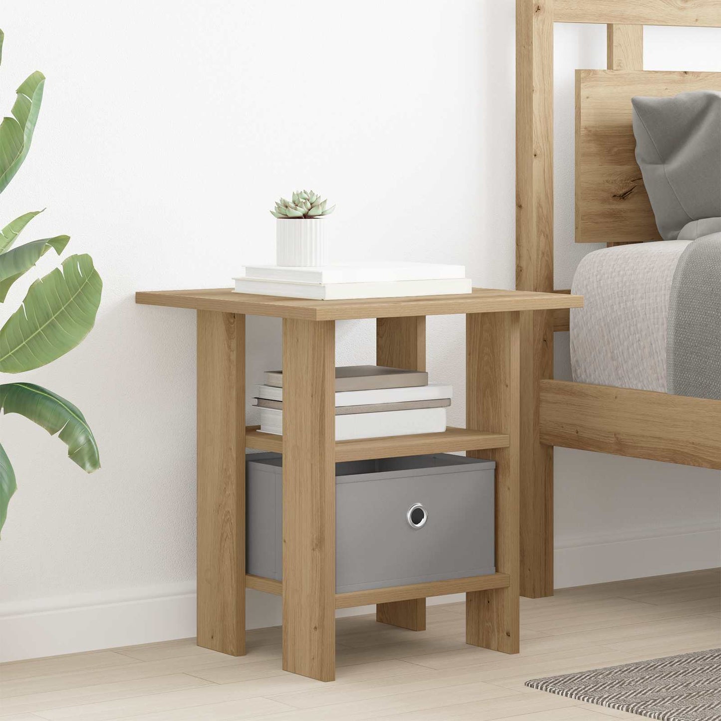 vidaXL Κομοδίνο 2 pcs Artisan Oak 41 x 40 x 45 εκ Επεξεργασμένο ξύλο