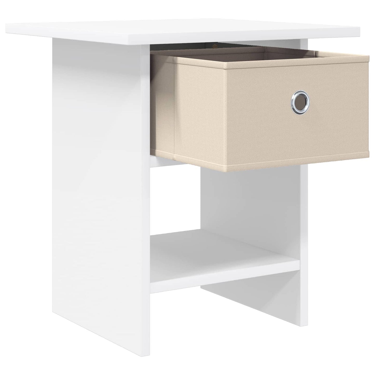 vidaXL Κομοδίνο 2 pcs Λευκό 41 x 40 x 45 εκ Επεξεργασμένο ξύλο