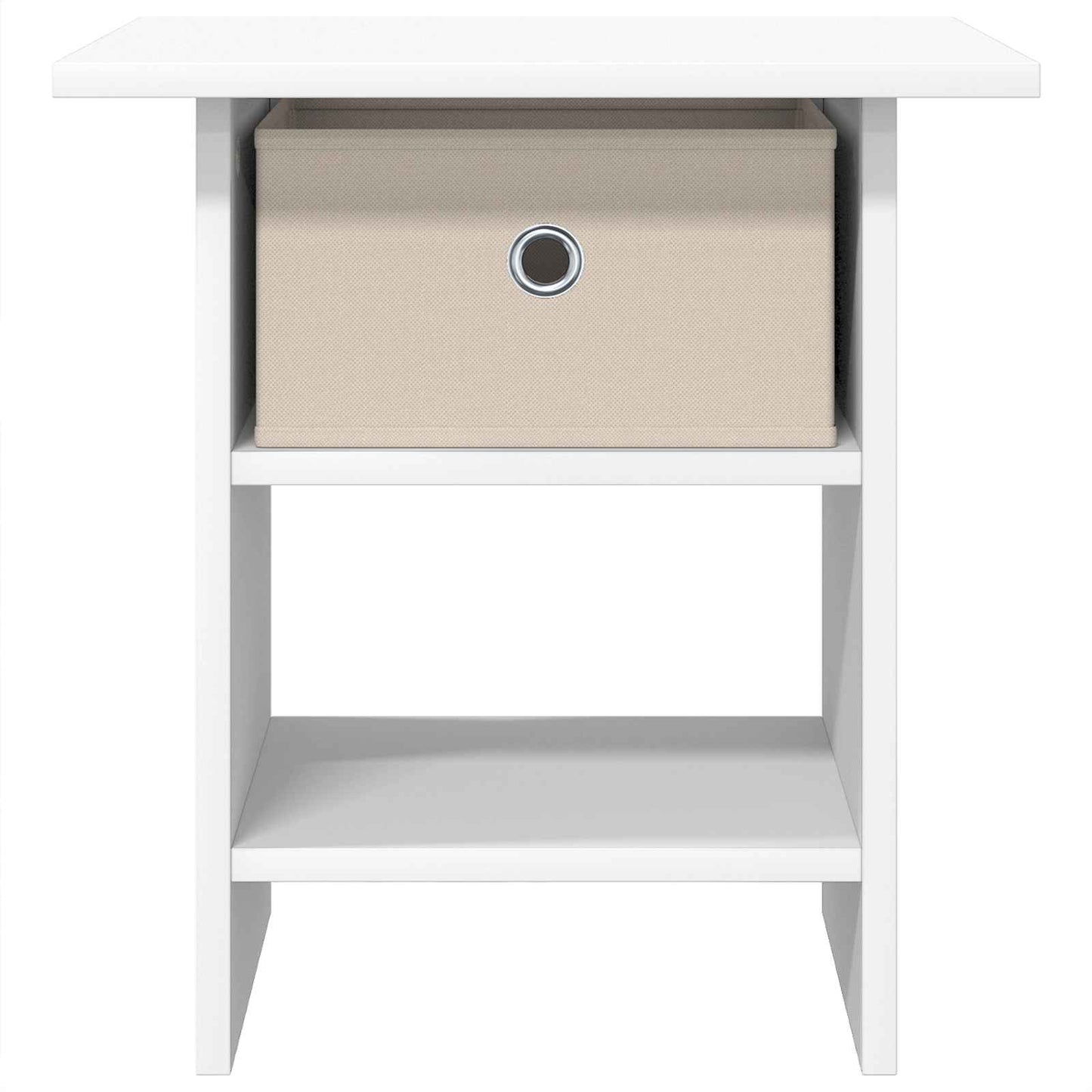 vidaXL Κομοδίνο 2 pcs Λευκό 41 x 40 x 45 εκ Επεξεργασμένο ξύλο