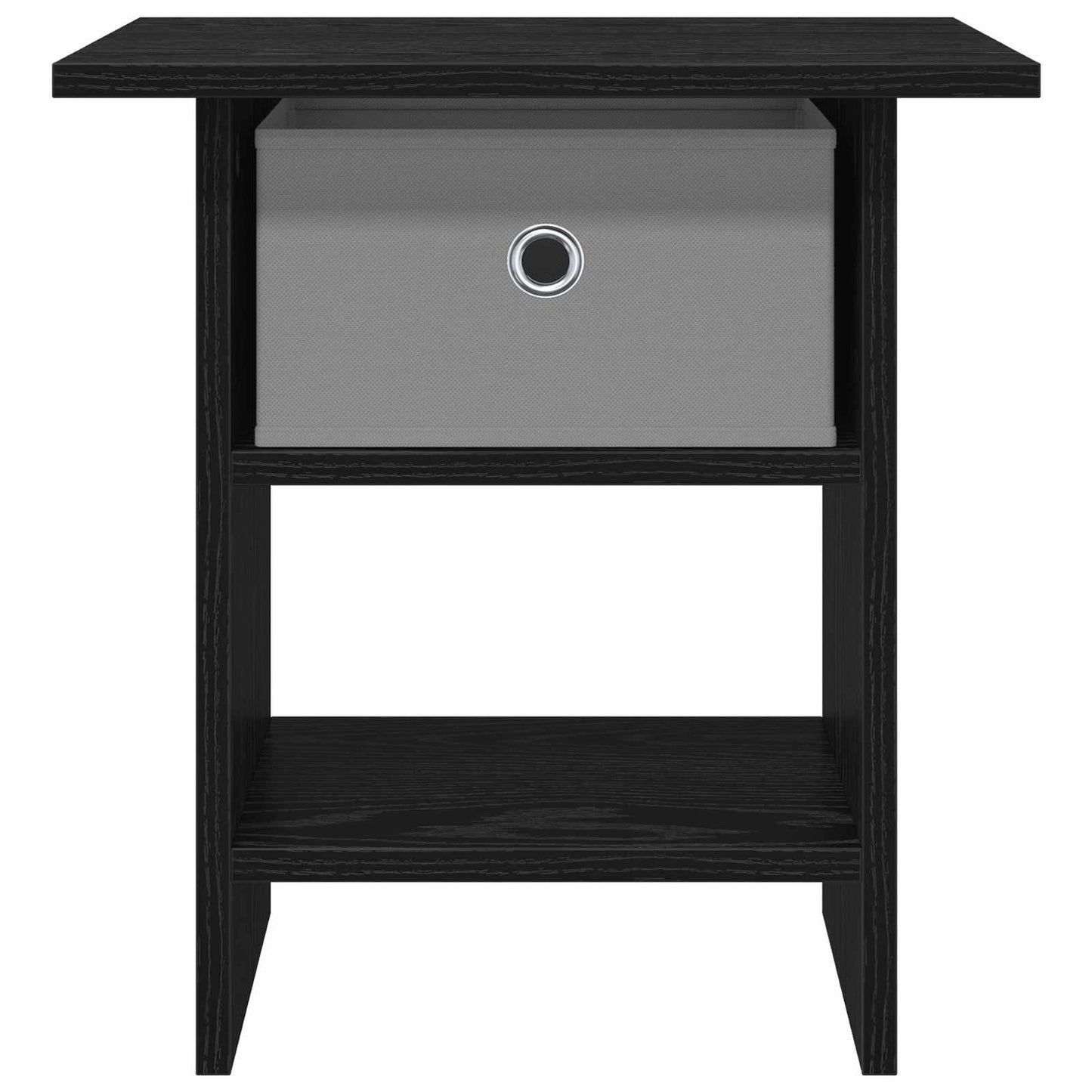 vidaXL Κομοδίνο Μαύρη Οξυά 41 x 40 x 45 εκ Επεξεργασμένο ξύλο