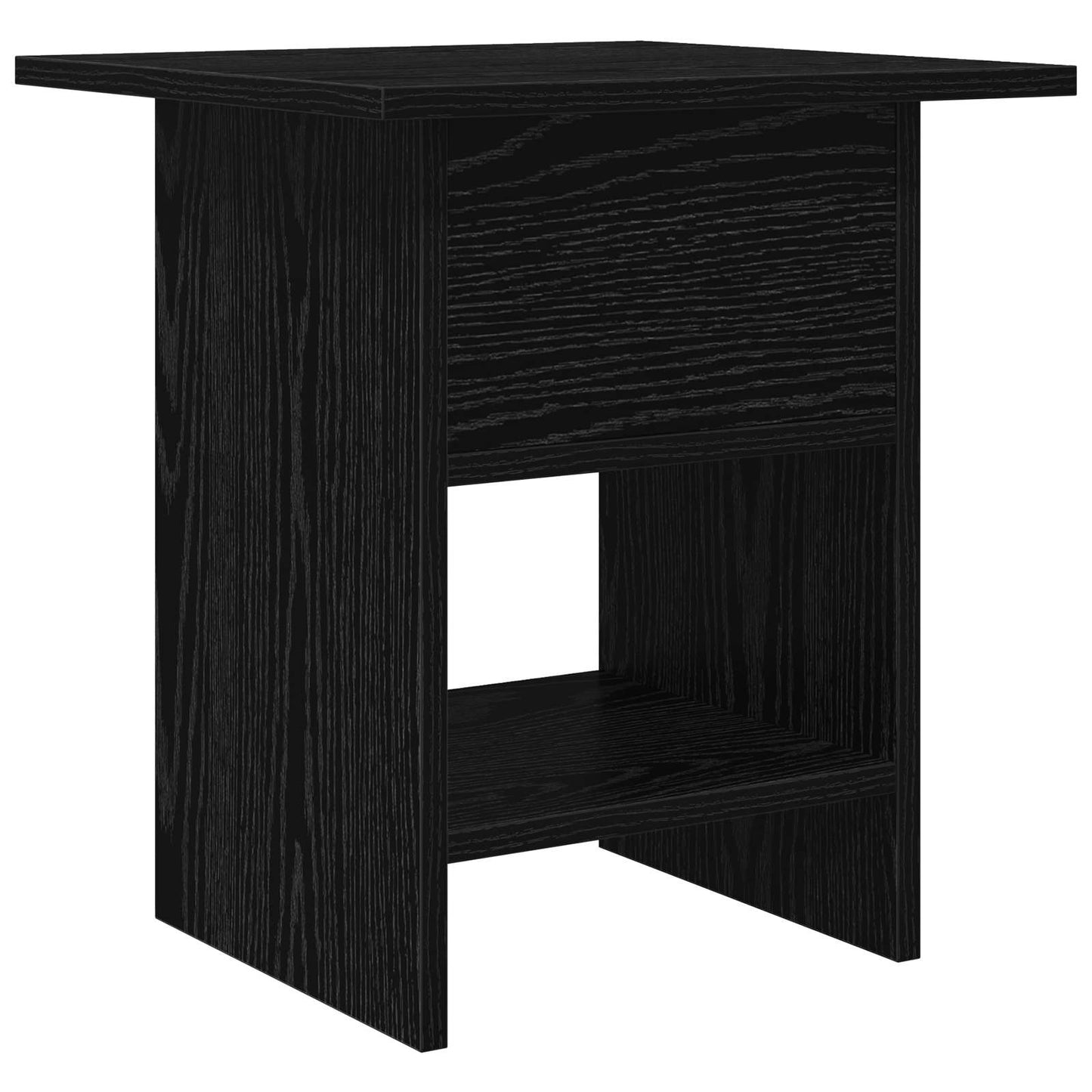 vidaXL Κομοδίνο 2 pcs Μαύρη Οξυά 41 x 40 x 45 εκ Επεξεργασμένο ξύλο
