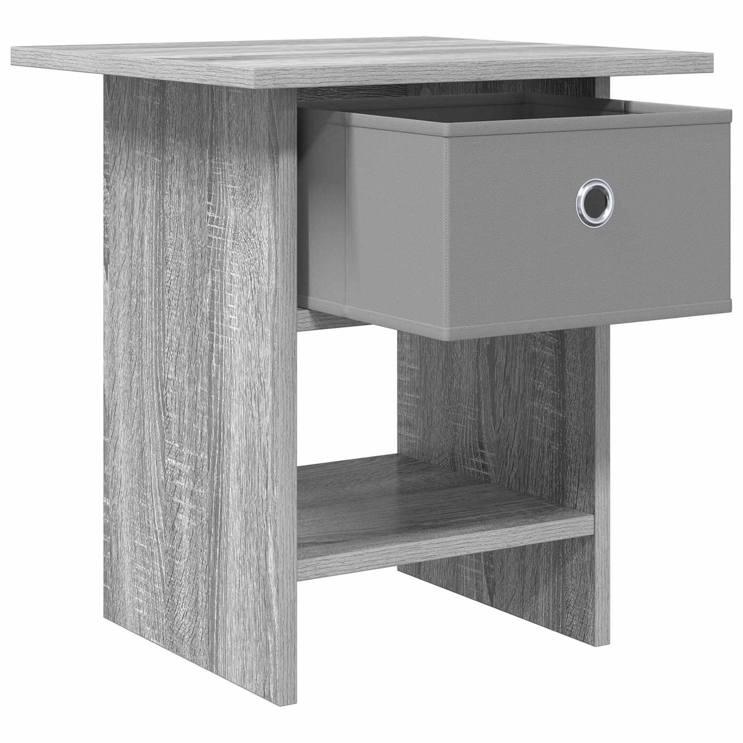 vidaXL Κομοδίνο 2 pcs Γκρίζο Σονομα 41 x 40 x 45 εκ Επεξεργασμένο ξύλο