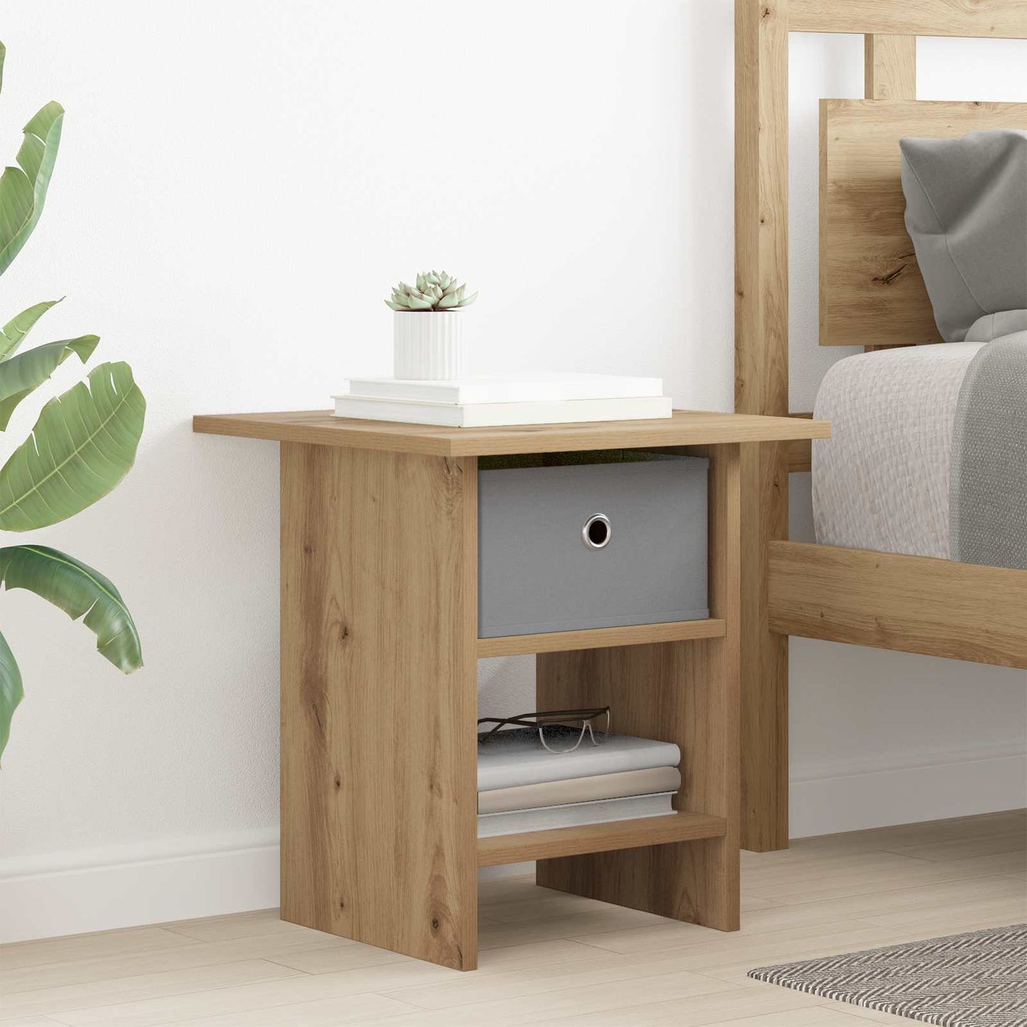 vidaXL Κομοδίνο 2 τμχ. Artisan Oak 41 x 40 x 45 εκ Επεξεργασμένο ξύλο
