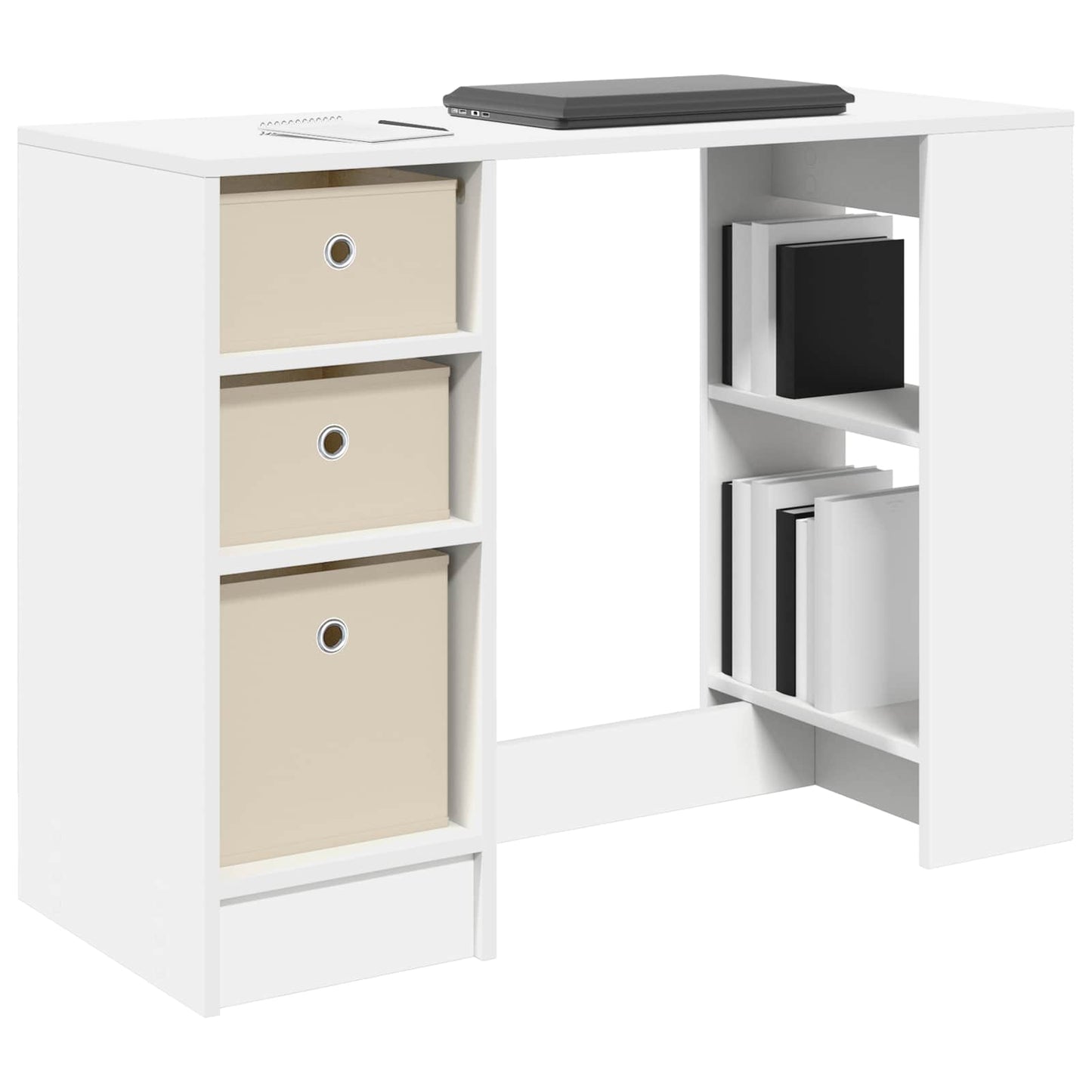 vidaXL Γραφείο Λευκό 100 x 40 x 75 cm Επεξεργασμένο Ξύλο