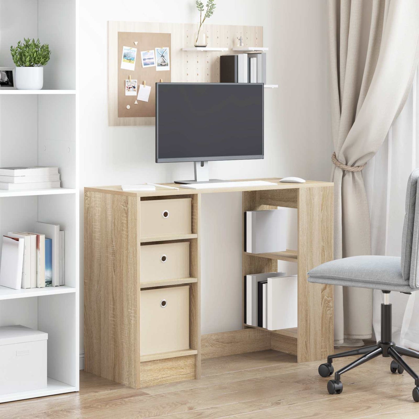 vidaXL Γραφείο Δρύς Sonoma 100 x 40 x 75 cm Επεξεργασμένο Ξύλο