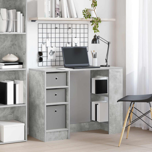 vidaXL Γραφείο Σκυρόδεμα Γκρι 100 x 40 x 75 cm Επεξεργασμένο Ξύλο
